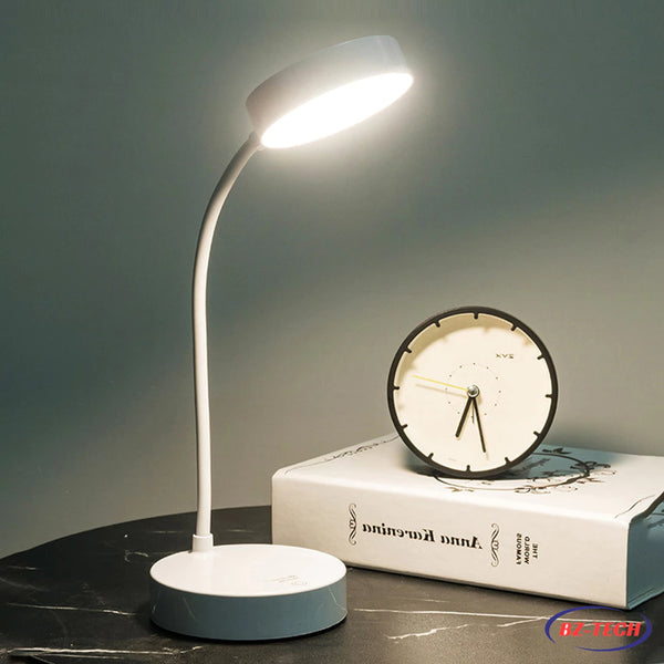 Luminária Abajur de Mesa LED Luz Recarregável Touch Haste Flexível Lâmpada De Estudo Sem Fio XZTD05